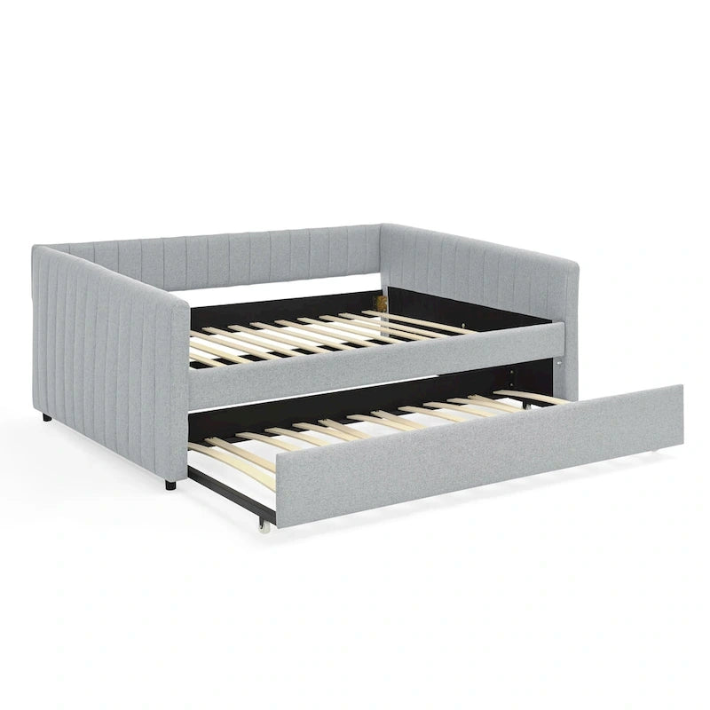Trundle Upholstered Sofa Bed