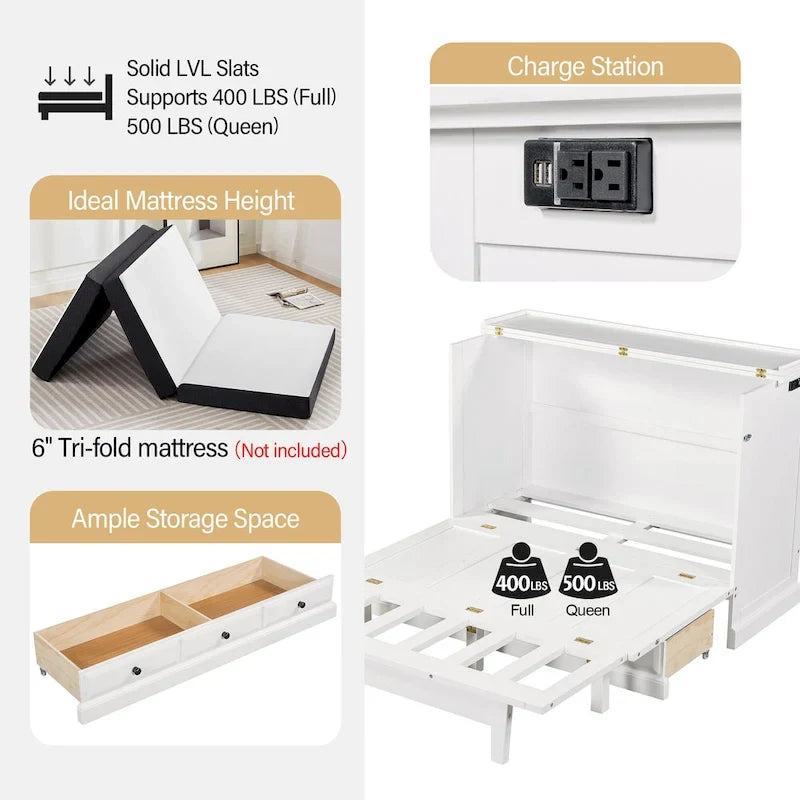 Multifunctional folding wall cabinet