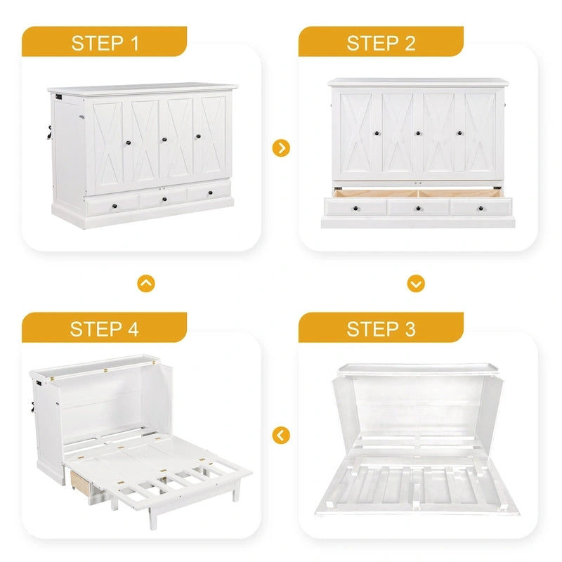 Multifunctional folding wall cabinet