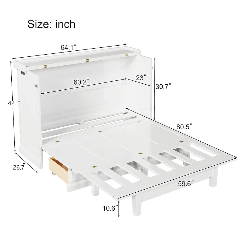 Multifunctional folding wall cabinet