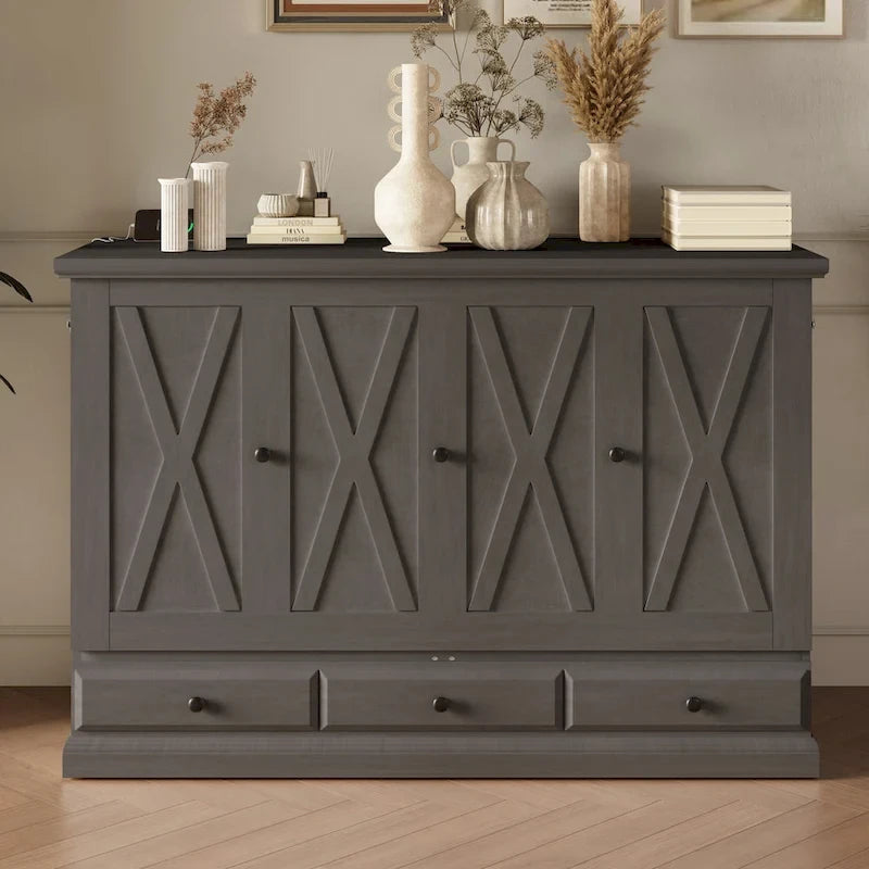 Multifunctional folding wall cabinet