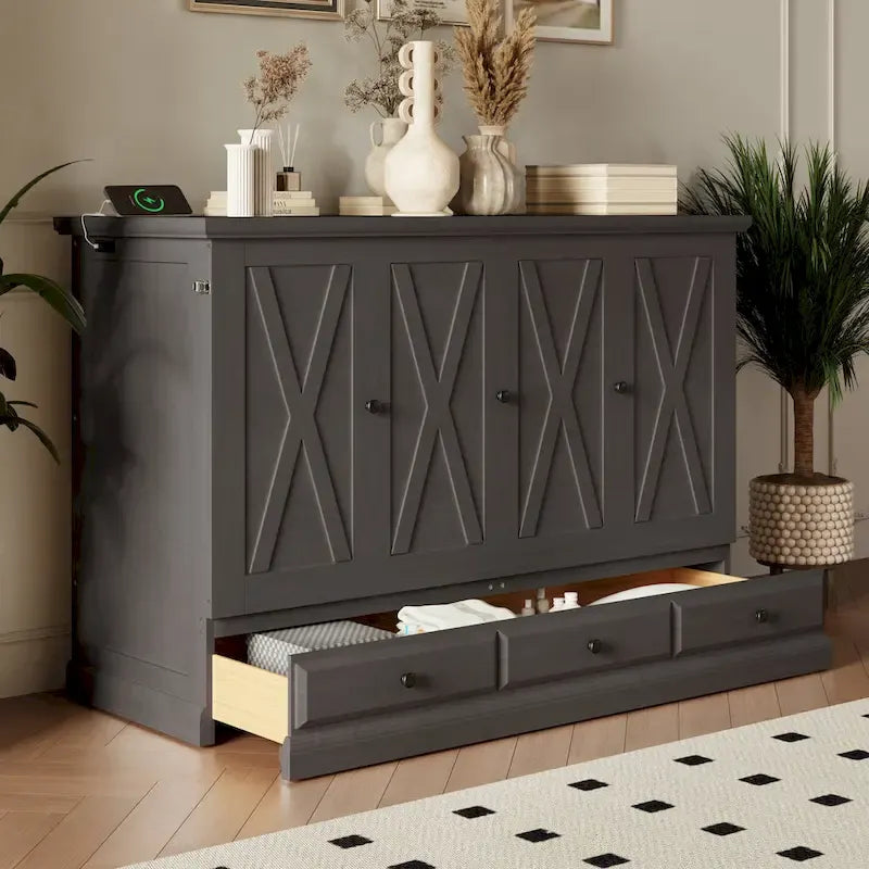 Multifunctional folding wall cabinet