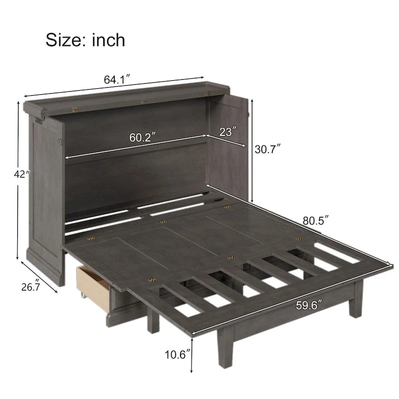 Multifunctional folding wall cabinet