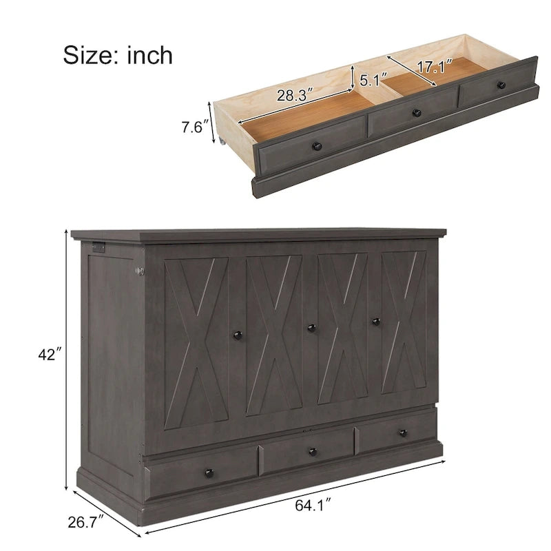 Multifunctional folding wall cabinet