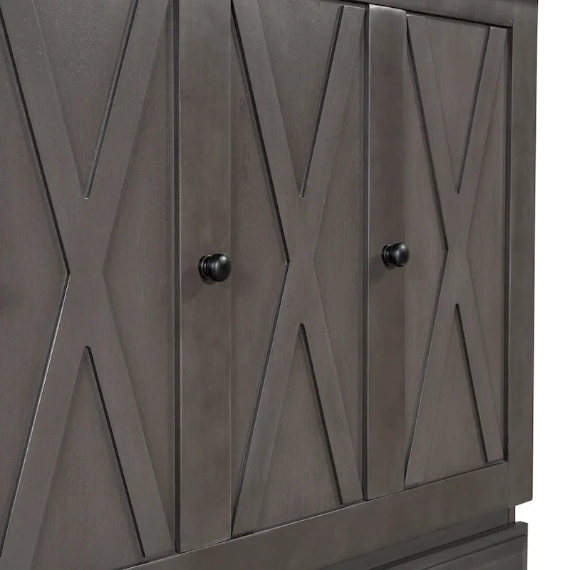 Multifunctional folding wall cabinet