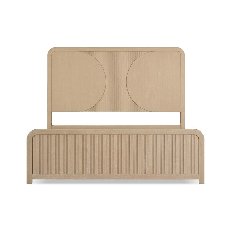 Modern Rustic Solid Wood Fluting Panel Bed