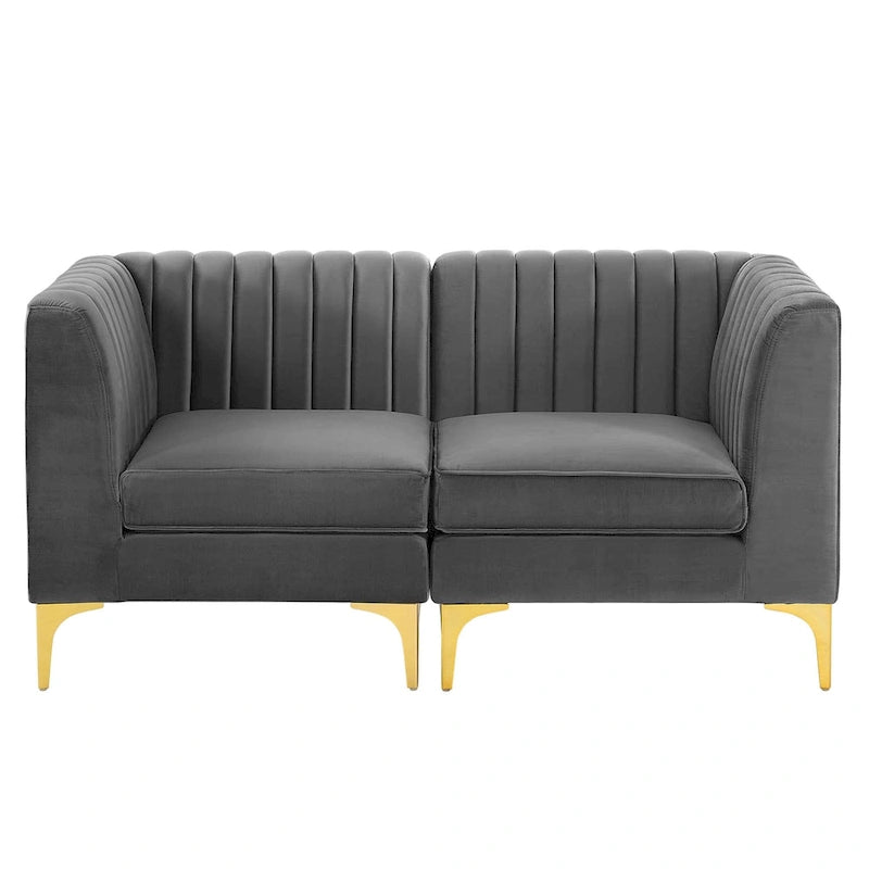 Tufted Performance Velvet Loveseat