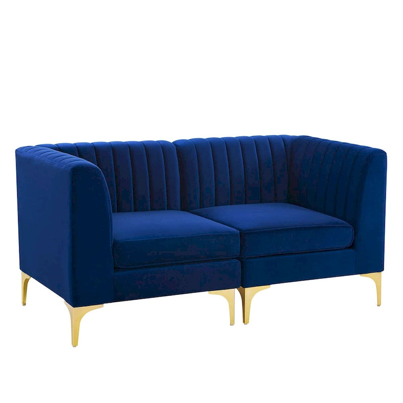 Tufted Performance Velvet Loveseat