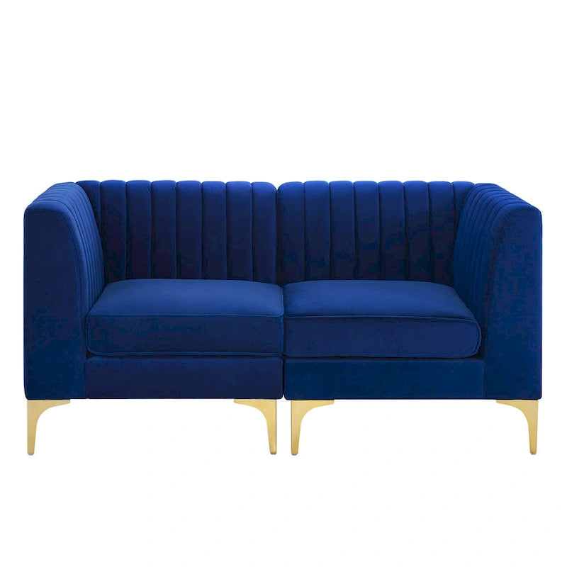 Tufted Performance Velvet Loveseat