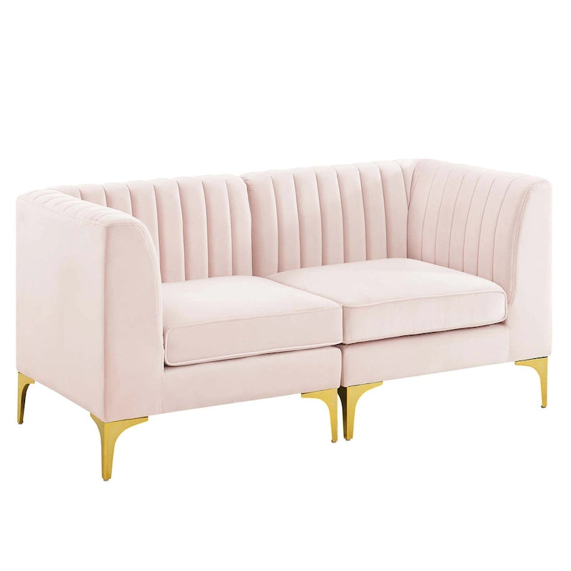 Tufted Performance Velvet Loveseat