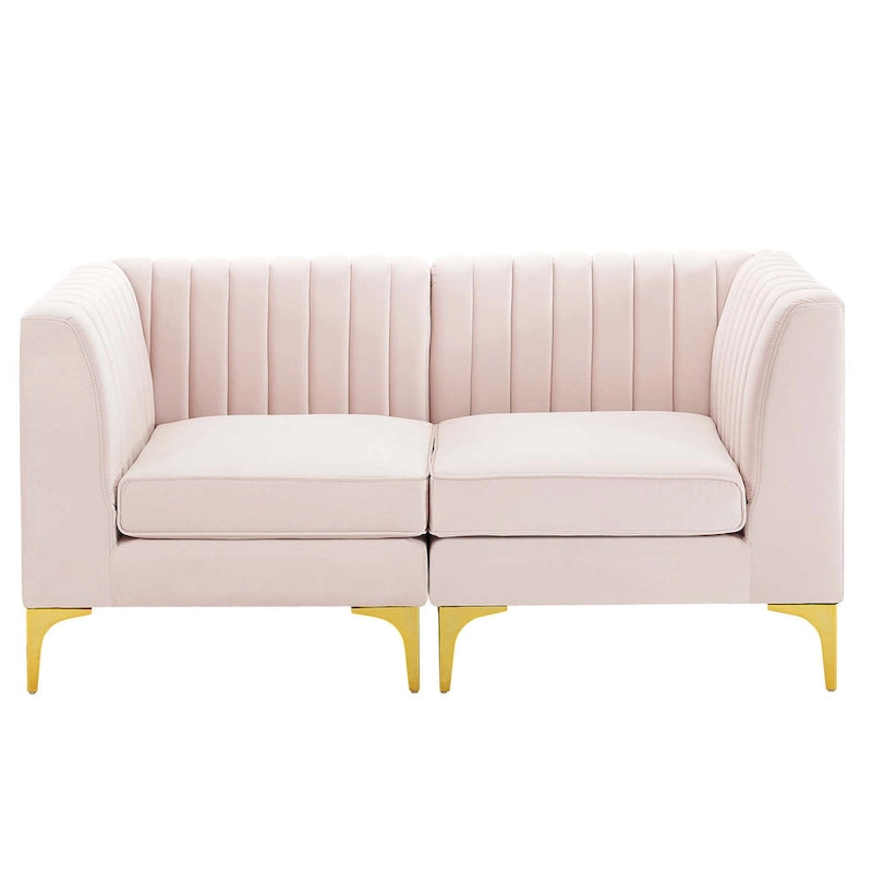 Tufted Performance Velvet Loveseat