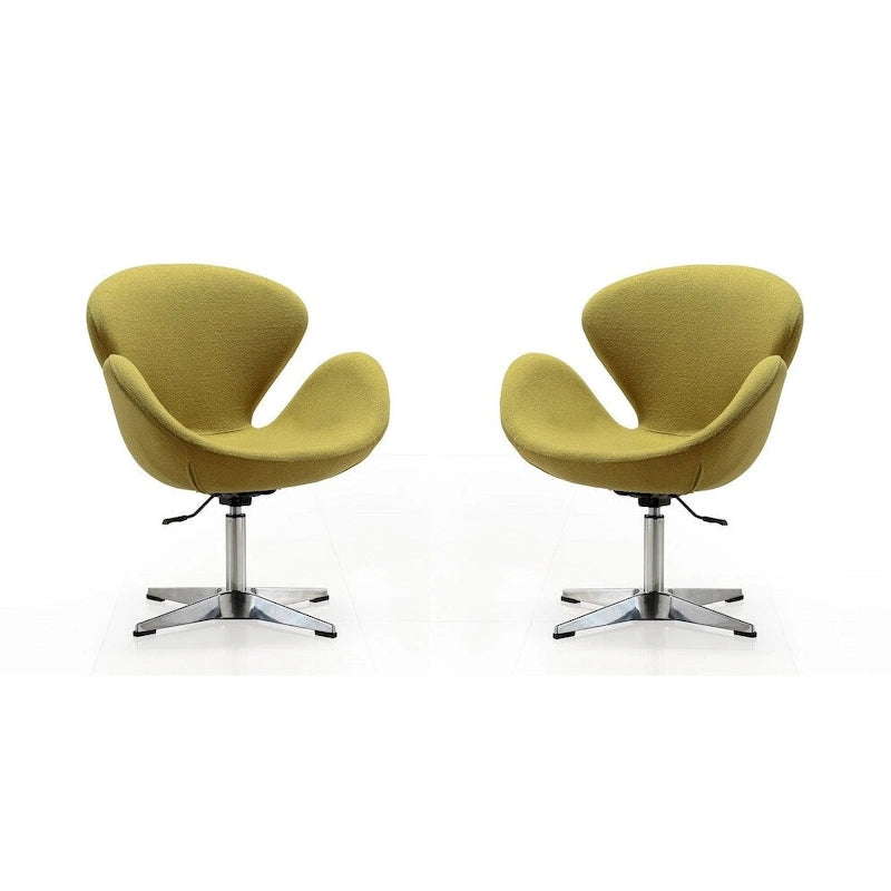 Comfort Chrome Adjustable Swivel Chair (Set of 2)