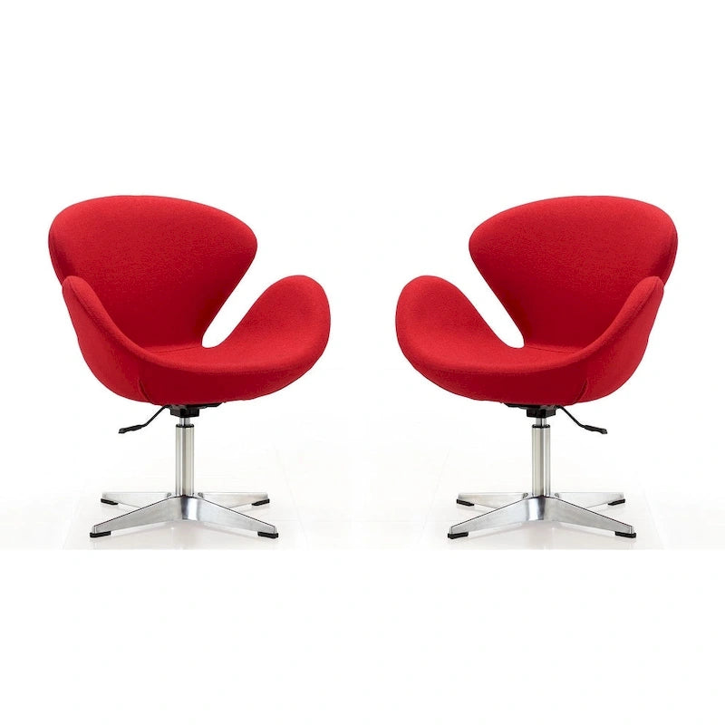 Comfort Chrome Adjustable Swivel Chair (Set of 2)
