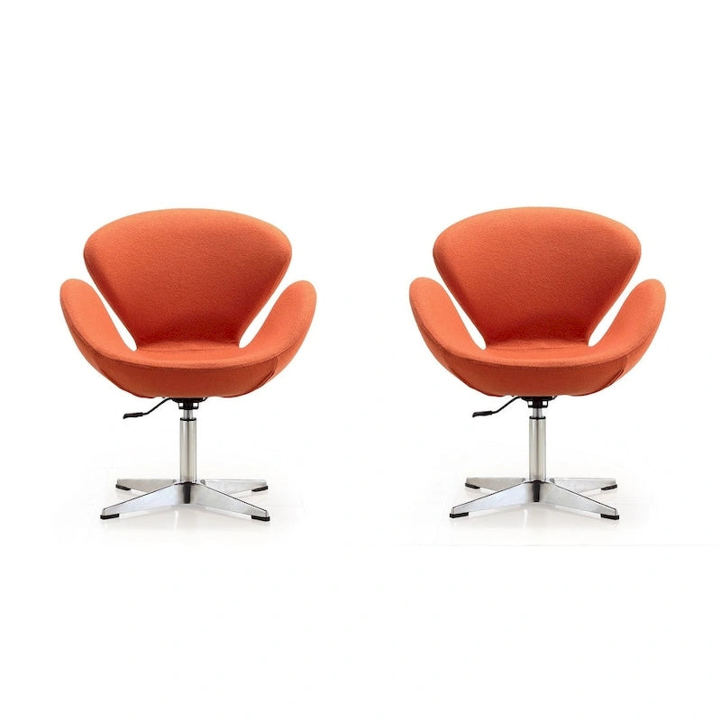 Comfort Chrome Adjustable Swivel Chair (Set of 2)