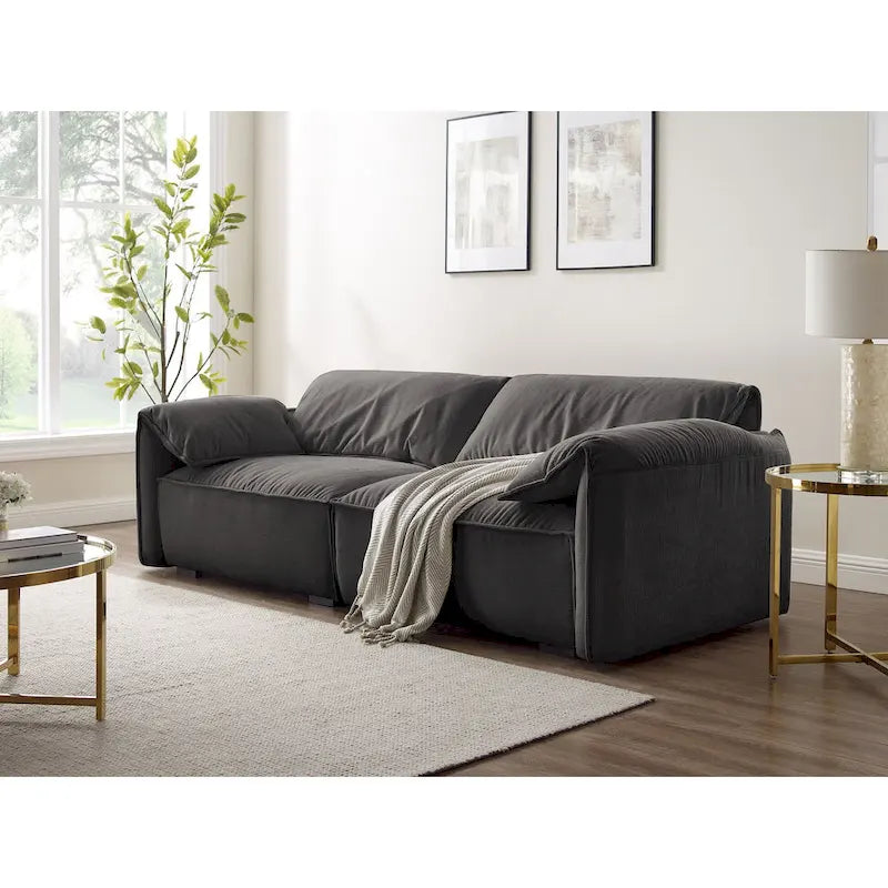 88.6 inch Modern Sofa, Leisure Couch For Gaming Room Living Room - 75' x 24'