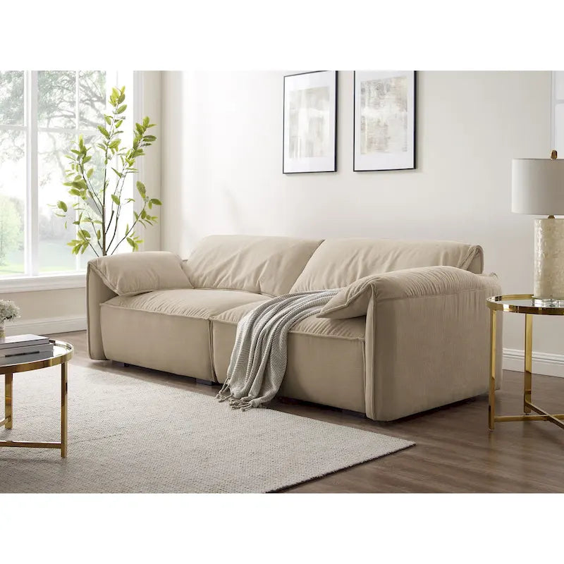 88.6 inch Modern Sofa, Leisure Couch For Gaming Room Living Room - 75' x 24'