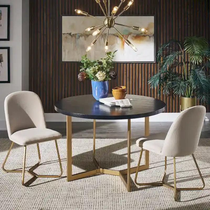Modern Gold Metal Dining Chairs