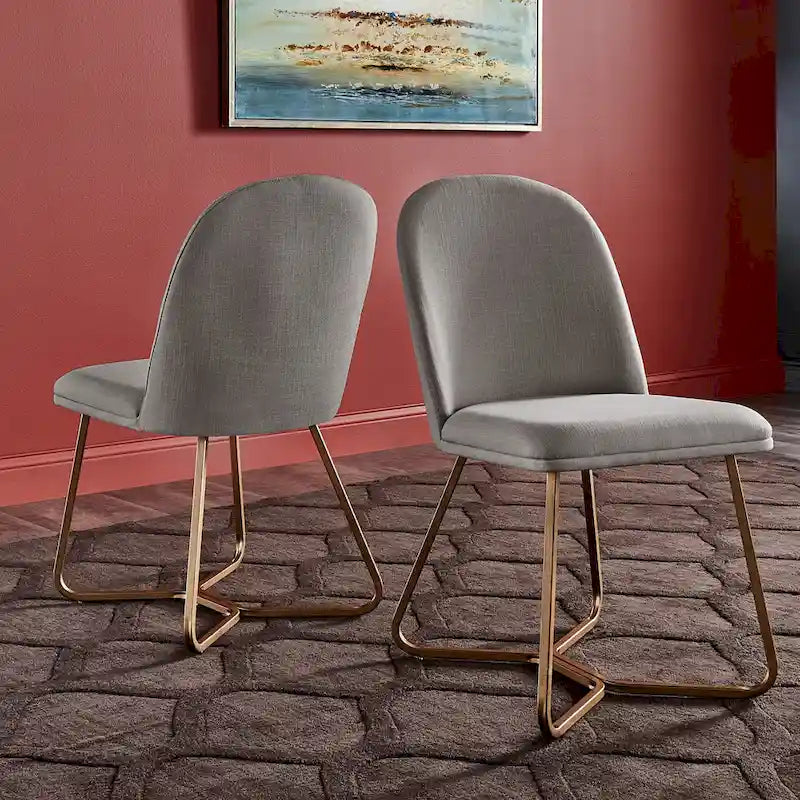 Modern Gold Metal Dining Chairs