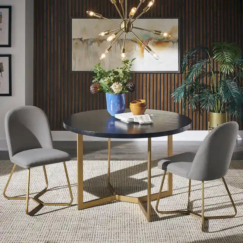Modern Gold Metal Dining Chairs