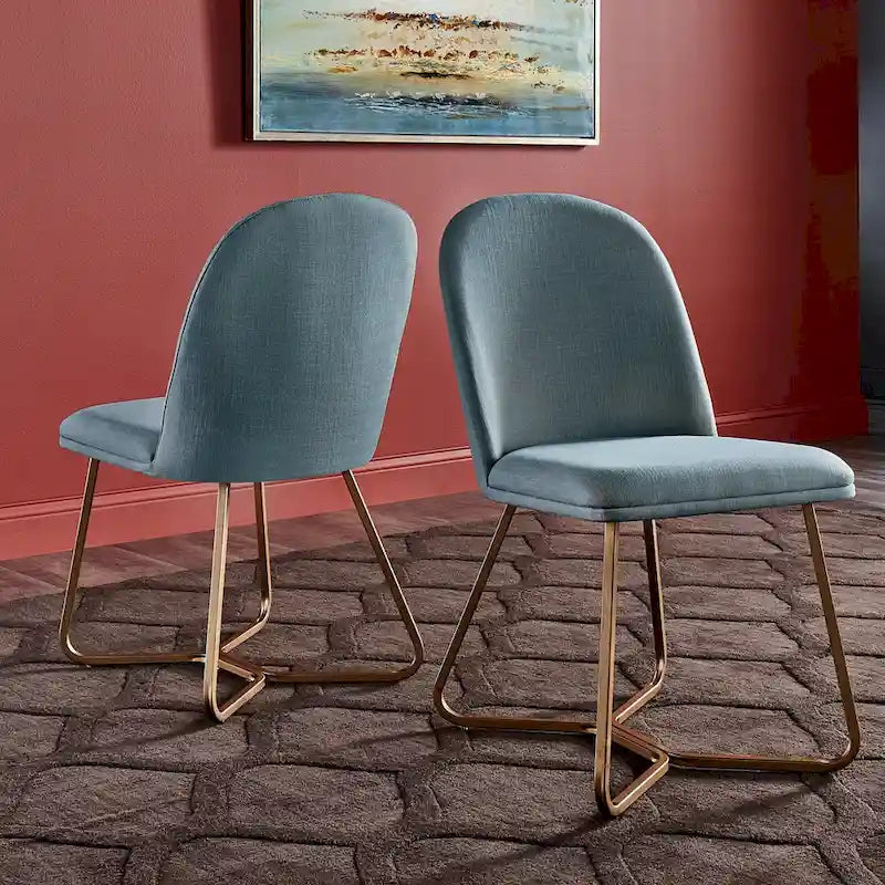 Modern Gold Metal Dining Chairs