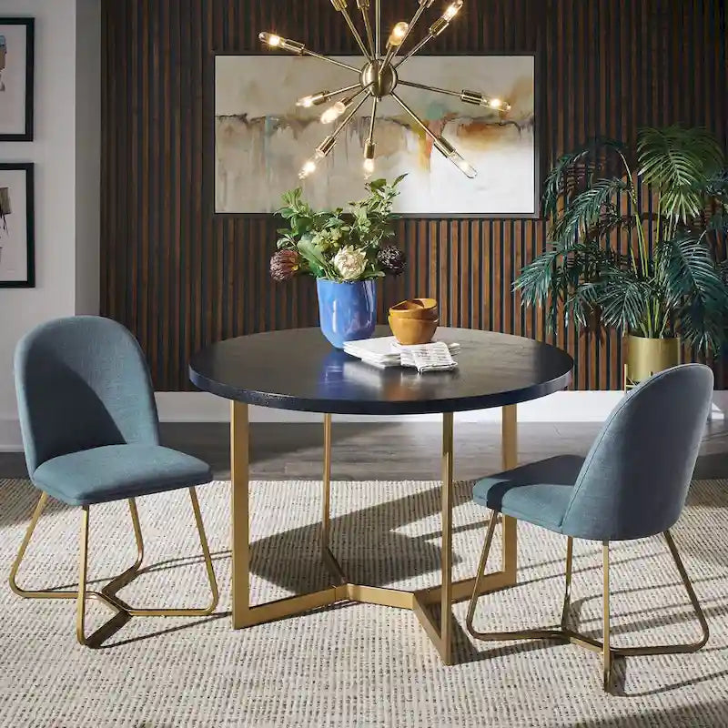 Modern Gold Metal Dining Chairs