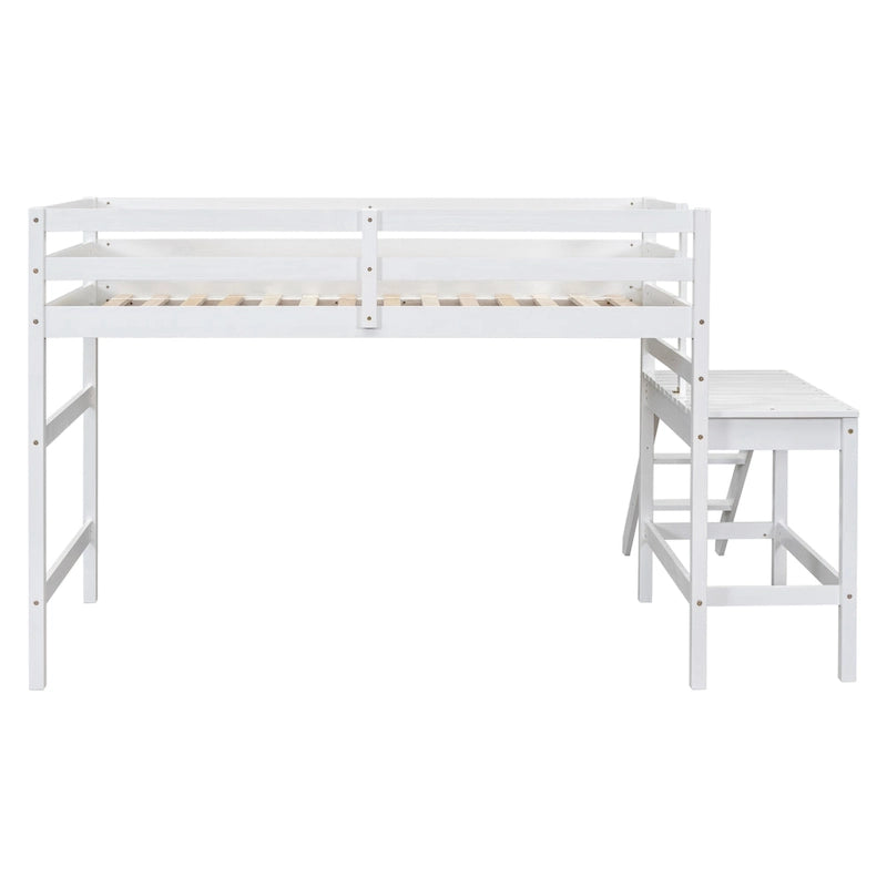 Loft Bed with Platform,ladder