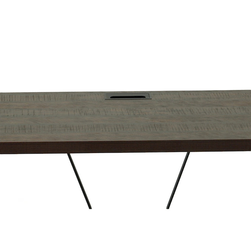 Computer Desk - Elm/Black