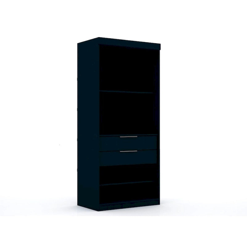 Open 3 Sectional Modem Wardrobe Closet with 6 Drawers