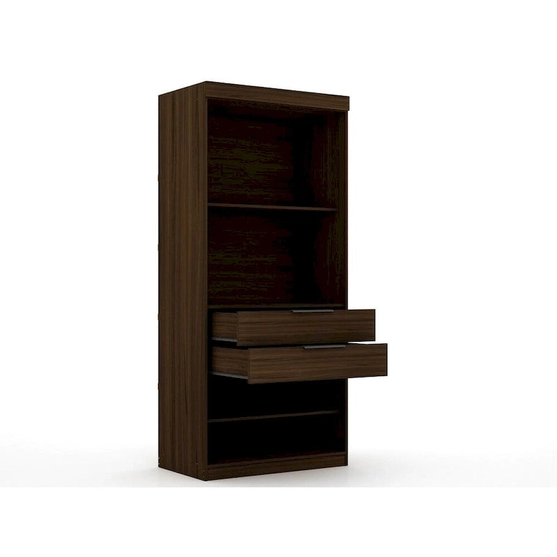 Open 3 Sectional Modem Wardrobe Closet with 6 Drawers
