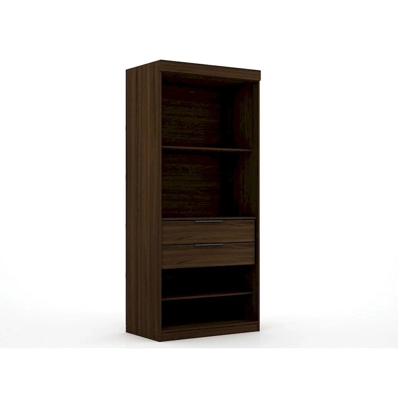 Open 3 Sectional Modem Wardrobe Closet with 6 Drawers