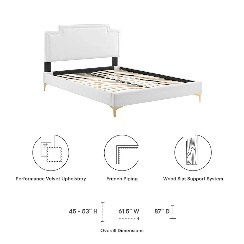 Velvet King Bed