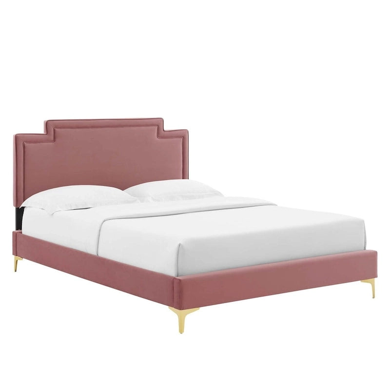 Velvet King Bed