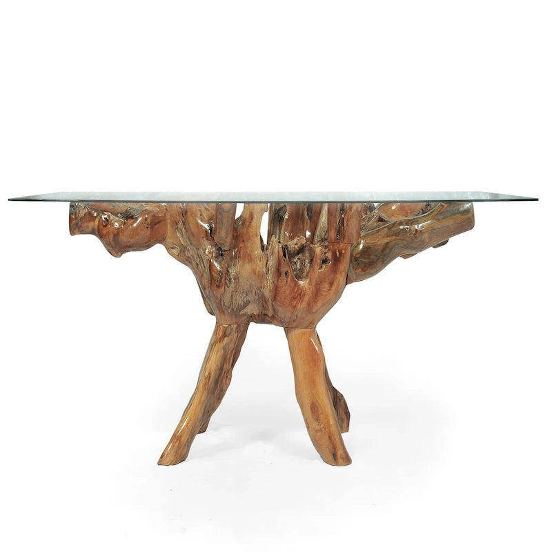 Teak root dining table