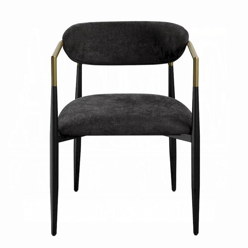 SIDE CHAIR Black Fabric & Black Finish