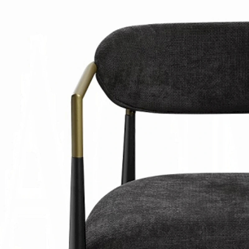 SIDE CHAIR Black Fabric & Black Finish