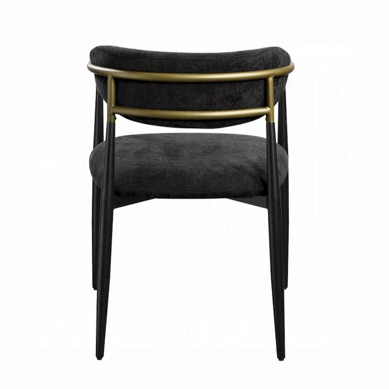 SIDE CHAIR Black Fabric & Black Finish