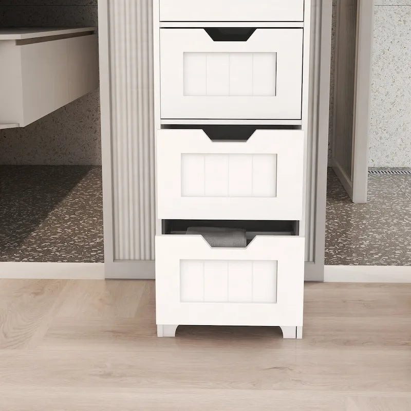 Freestanding storage cabinet with 4 drawers