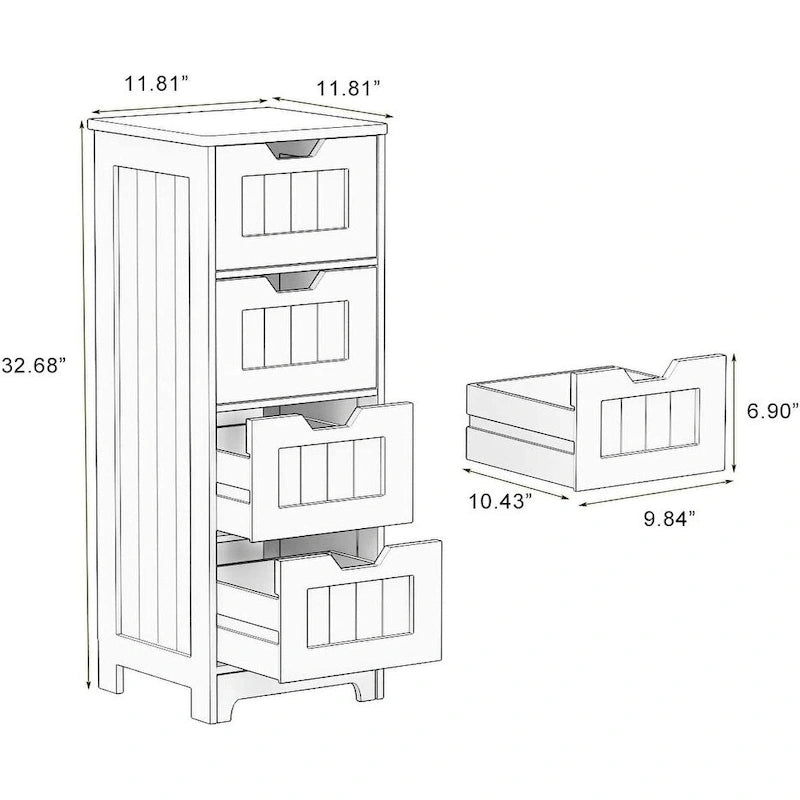 4-drawer storage cabinet