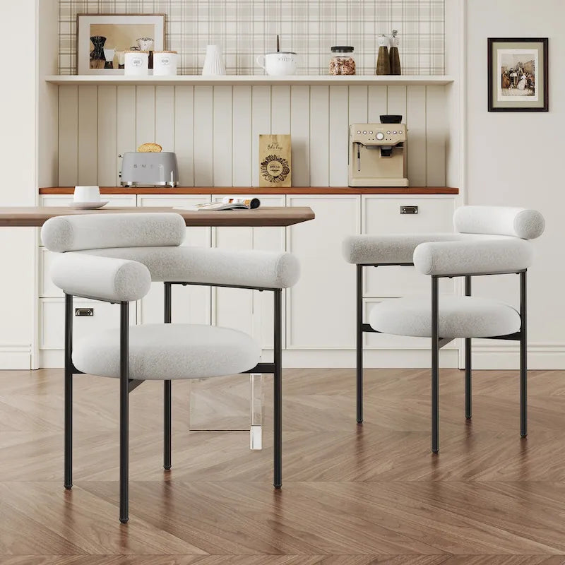 Upholstered-arm dining chair