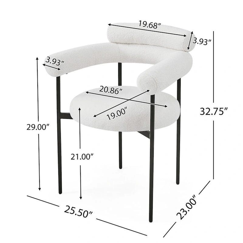 Upholstered-arm dining chair