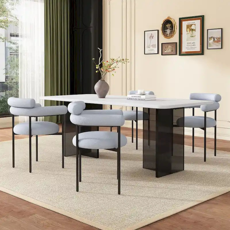 Upholstered-arm dining chair
