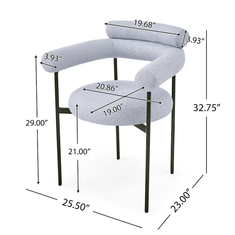 Upholstered-arm dining chair