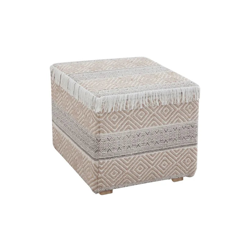 Square Upholstered Ottoman Stool
